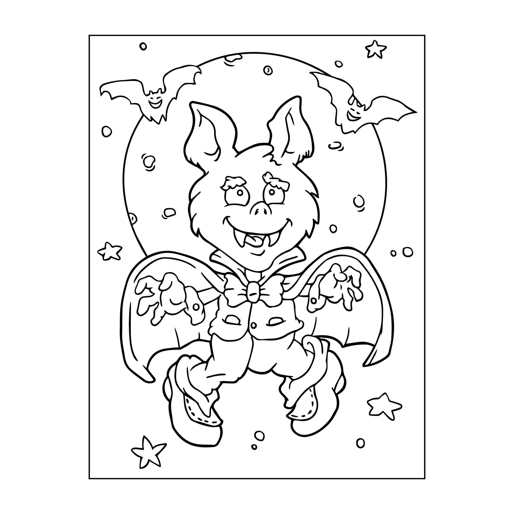 Halloween children's coloring pages bundle 10 pages
