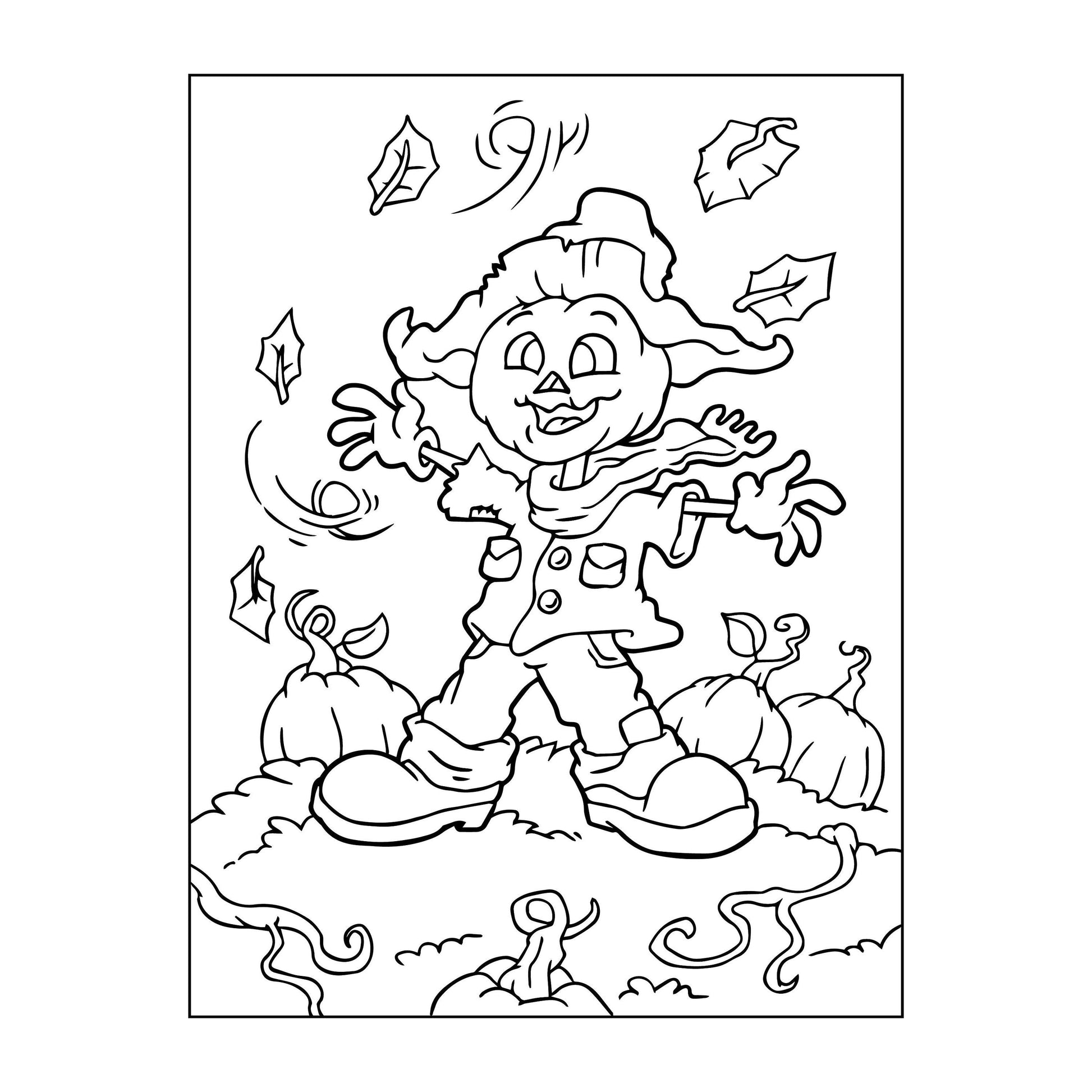 Halloween children's coloring pages bundle 10 pages