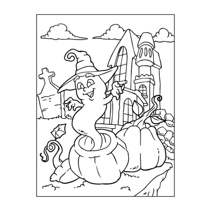 Halloween children's coloring pages bundle 10 pages