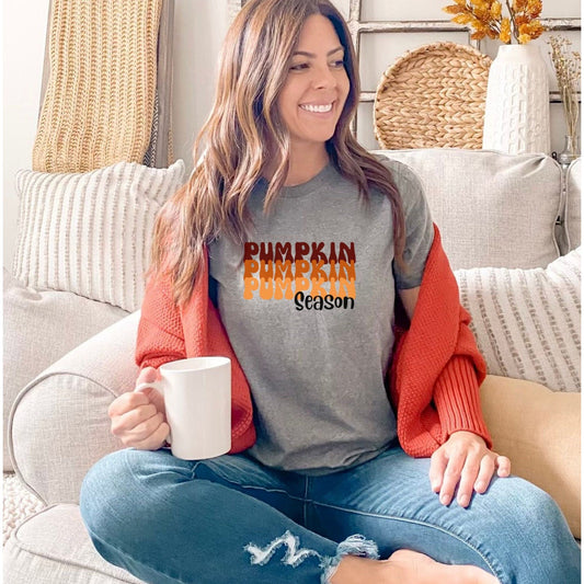 Fall t shirt ombre pumpkin season