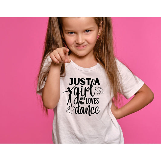 Just A Girl Who Loves To Dance Svg, Ballerina Svg, Dancer Svg, Dancing Svg, Dance Shirt Svg, Dance Png Sublimation Design, Cut File, Digital