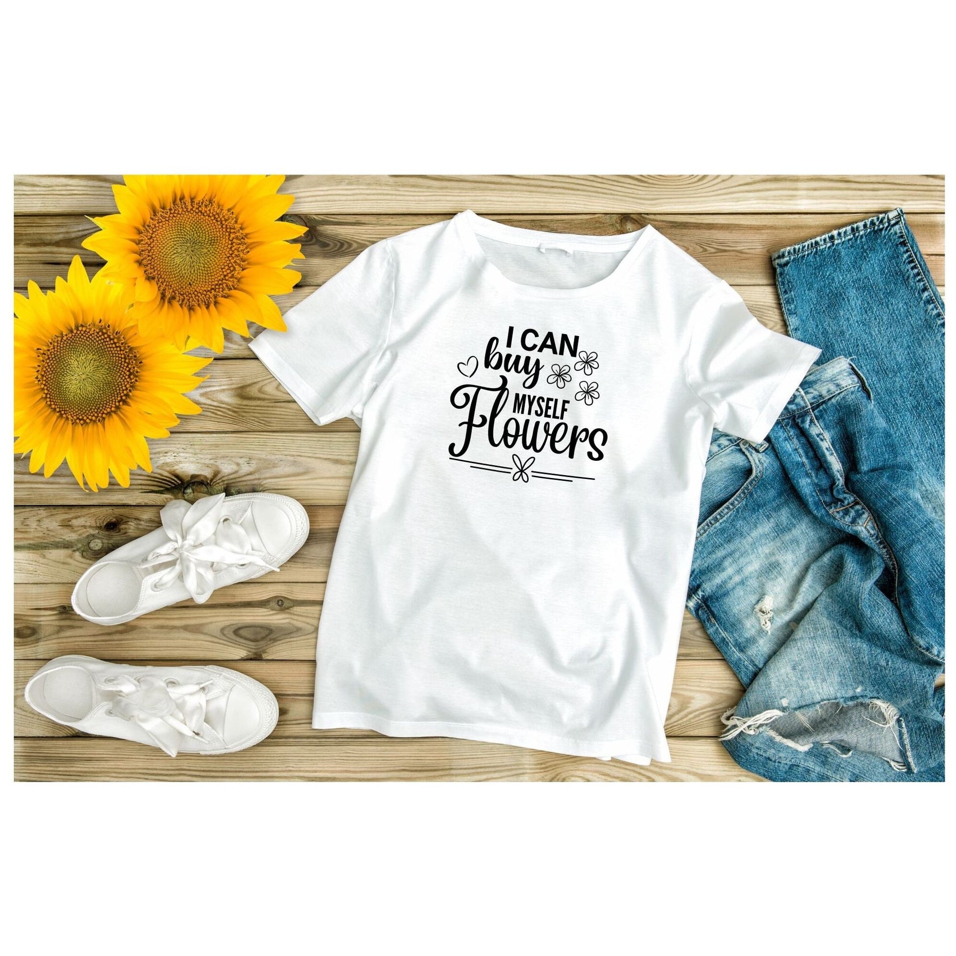 Buy myself flowers png svg sublimation t-shirt download