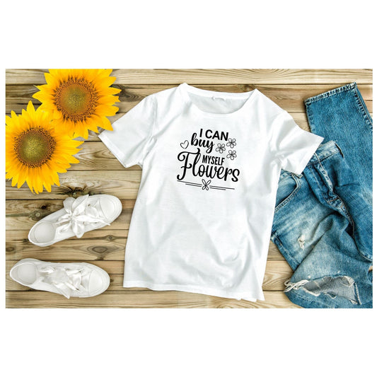 Buy myself flowers png svg sublimation t-shirt download