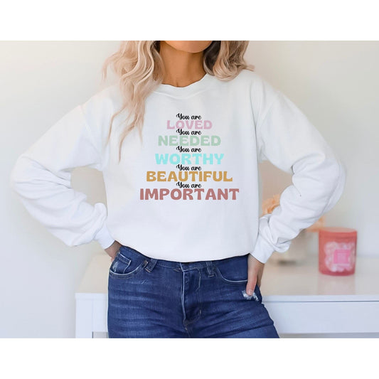 You are loved mental health matters svg PNG bundle digital download You are worthy you are important tee shirt transfer sublimation