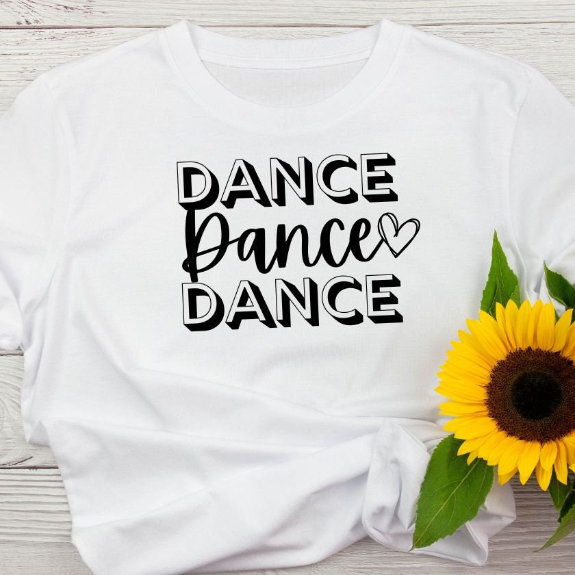 Dance Dance Dance heart svg png digital file